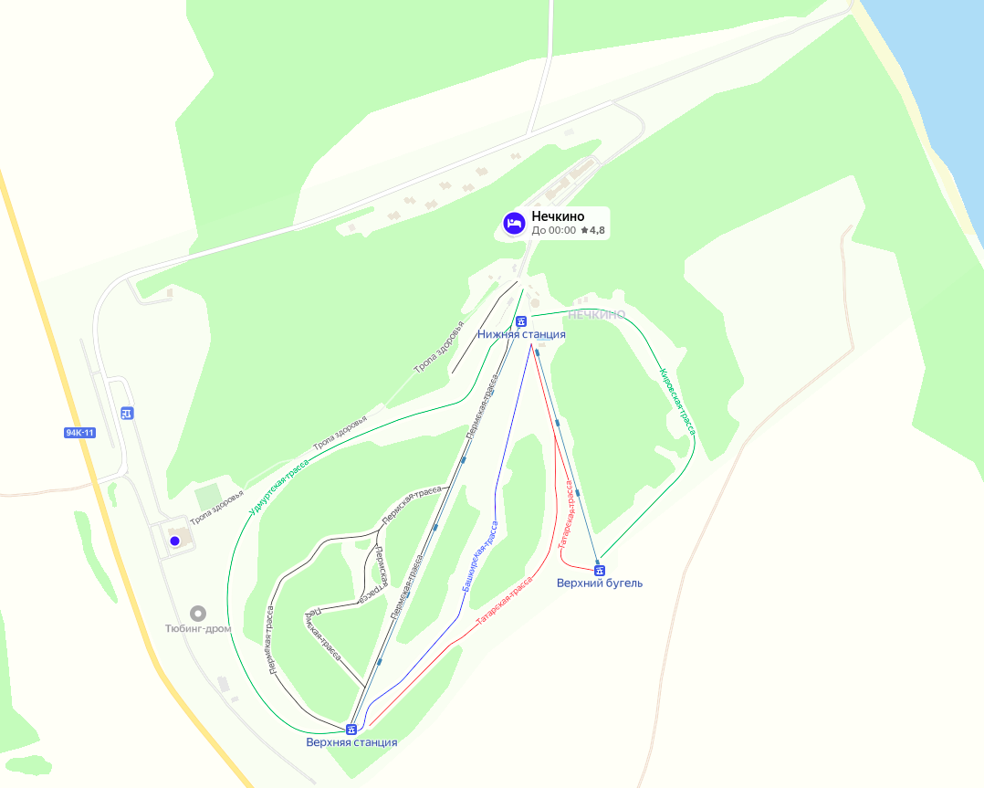 Карта курорта Нечкино